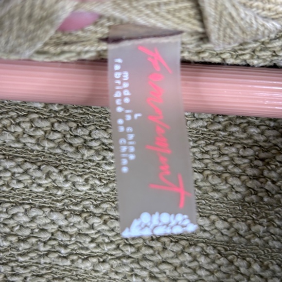 Free People FP Movement Honey Dove Pullover Hoodie L Army Olive Green Oversized - Picture 10 of 15